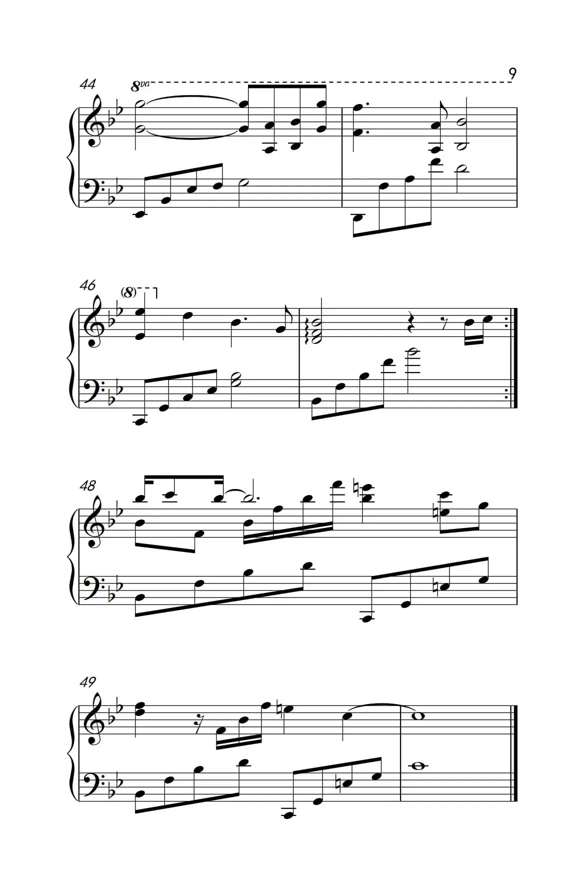 听海（《弹吧音教》制谱版）