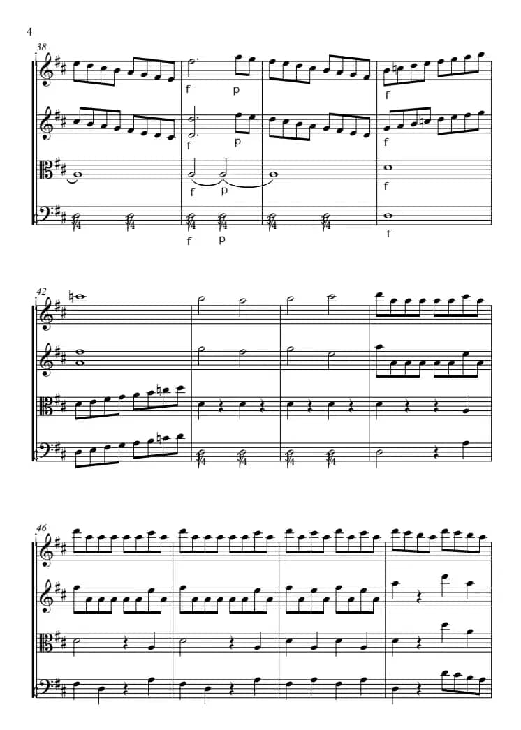 费加罗的婚礼（弦乐四重奏）