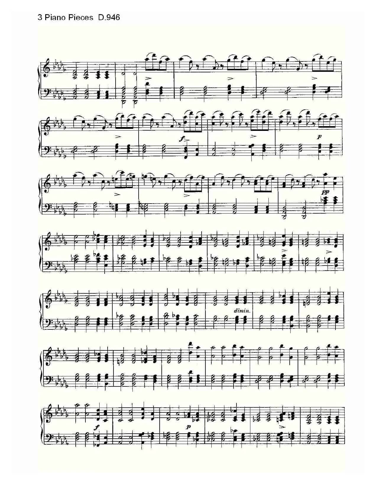 3 Piano Pieces D.946（钢琴三联奏D.946）