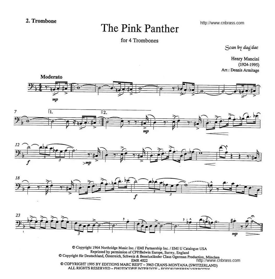 The Pink Panther（《粉红豹》长号四重奏）