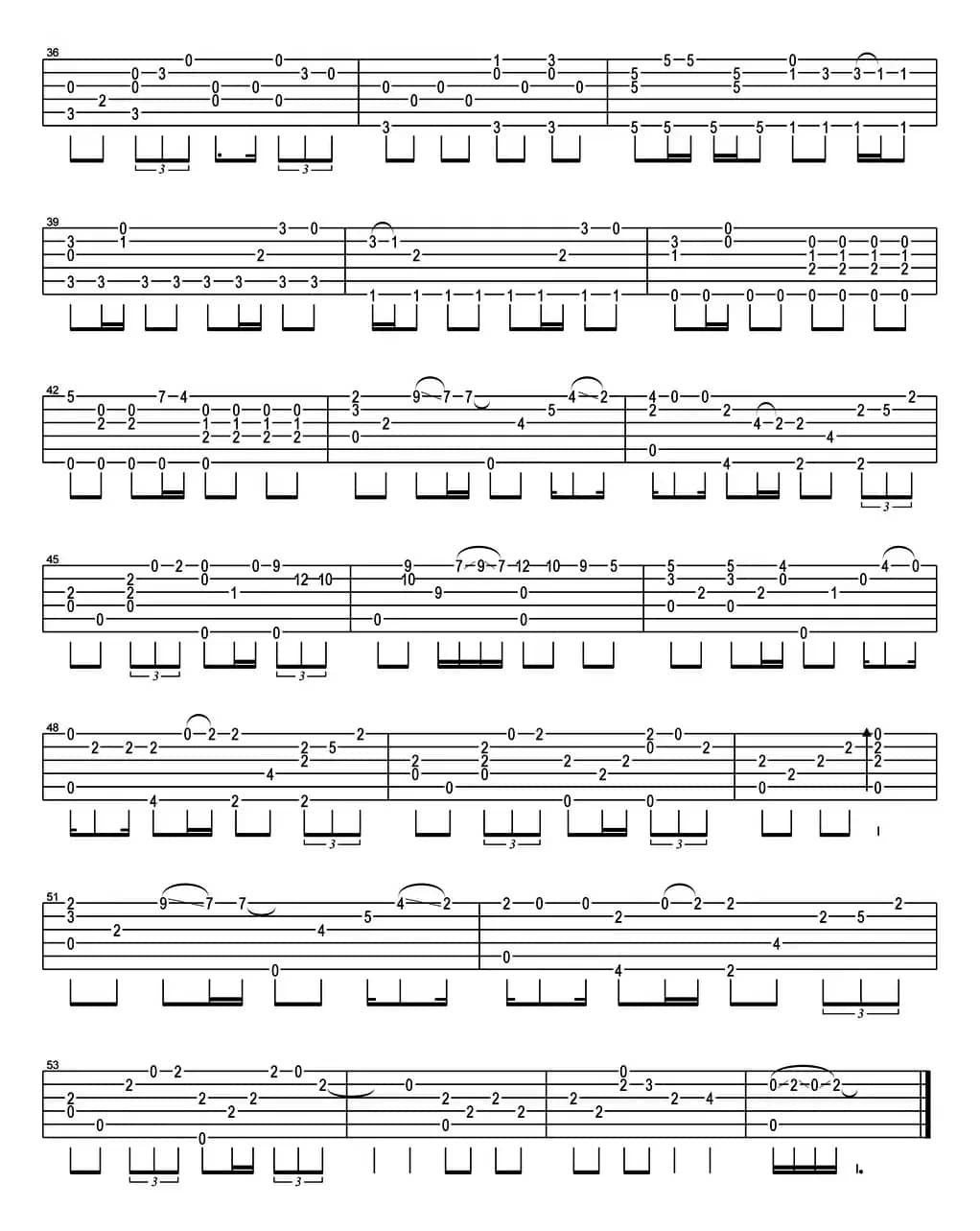 我的歌声里（指弹谱）