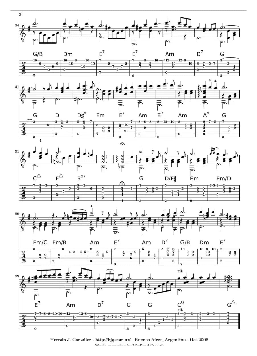 Adoria no Umi He（久石让指弹吉他谱）