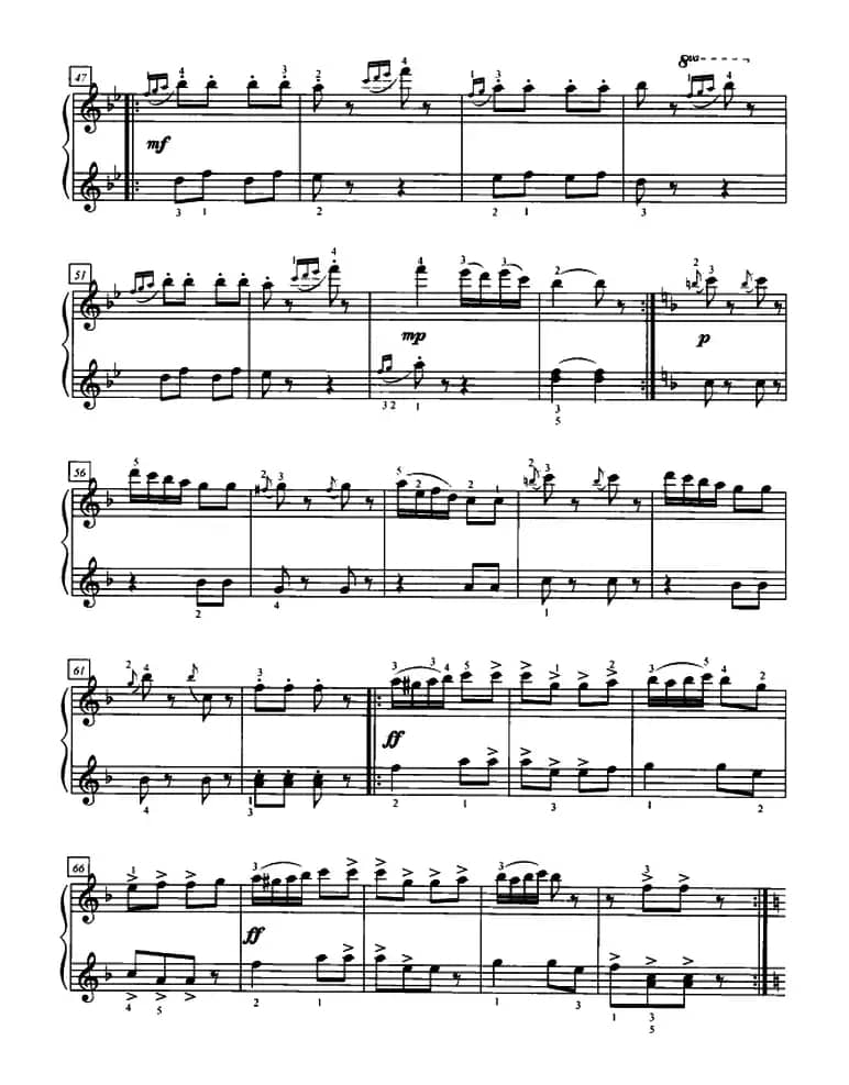 捷克波尔卡舞曲（四手联弹、第一钢琴）