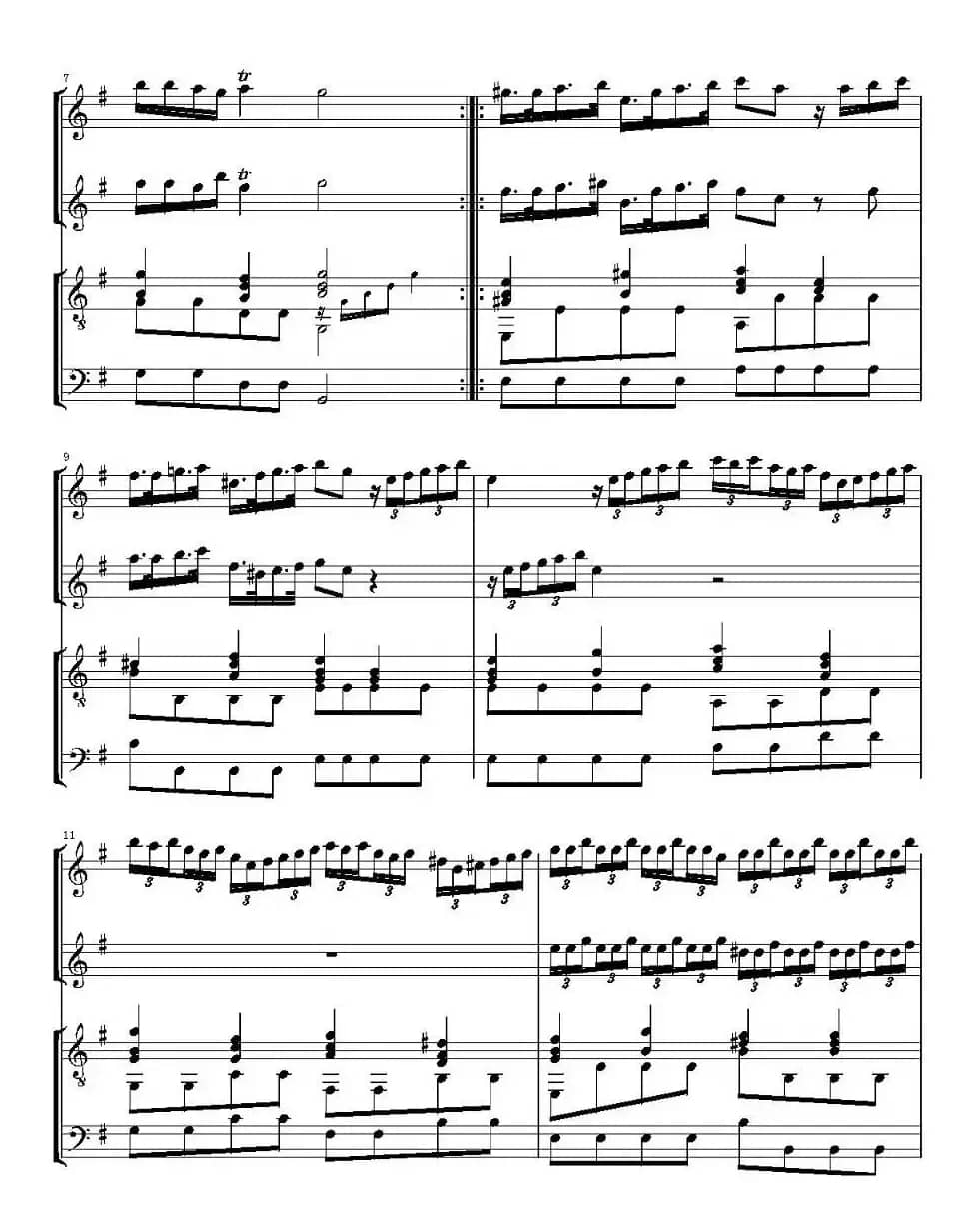 维瓦尔第如歌的行板（吉他重奏）