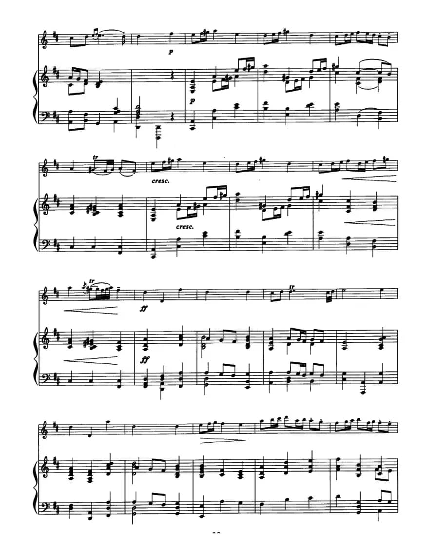 普契尼风格小步舞曲（小提琴+钢琴伴奏）