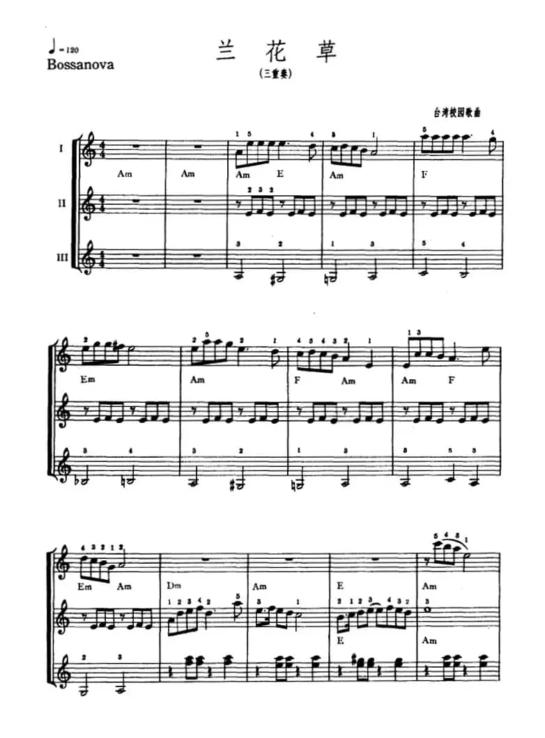 兰花草（三重奏）