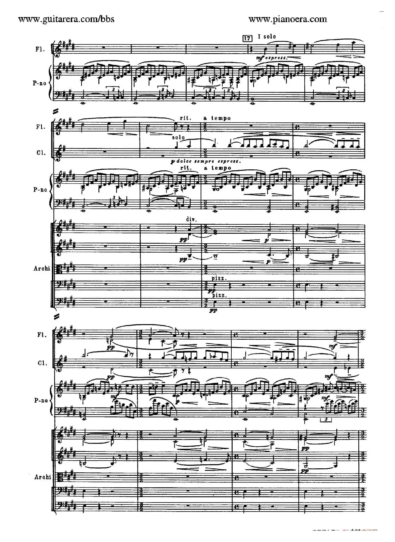 c小调第二钢琴协奏曲 Op.18（第二乐章总谱）