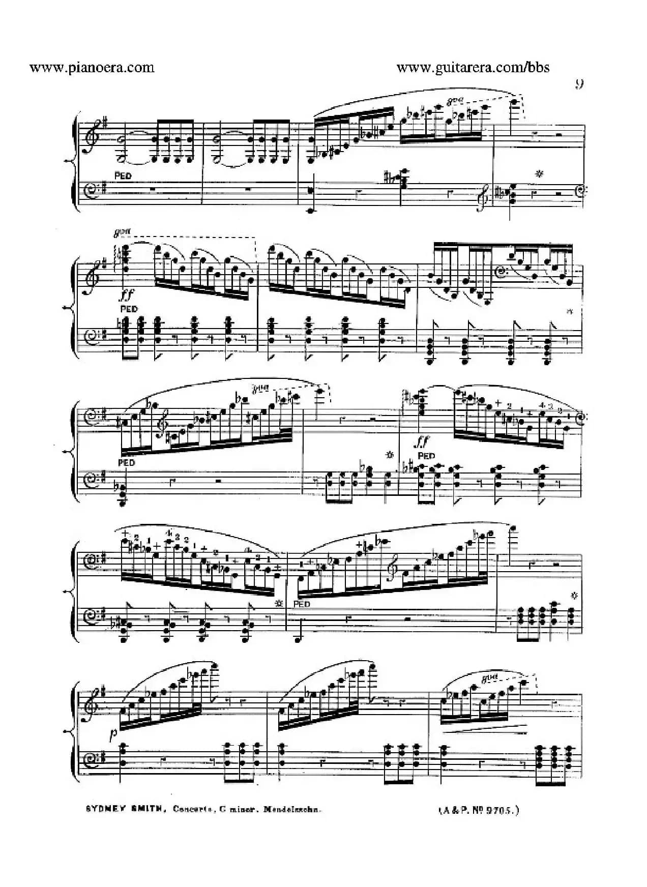 Piano Concerto No.1 in g Minor Op.25（g小调第一钢琴协奏曲·钢琴独奏）