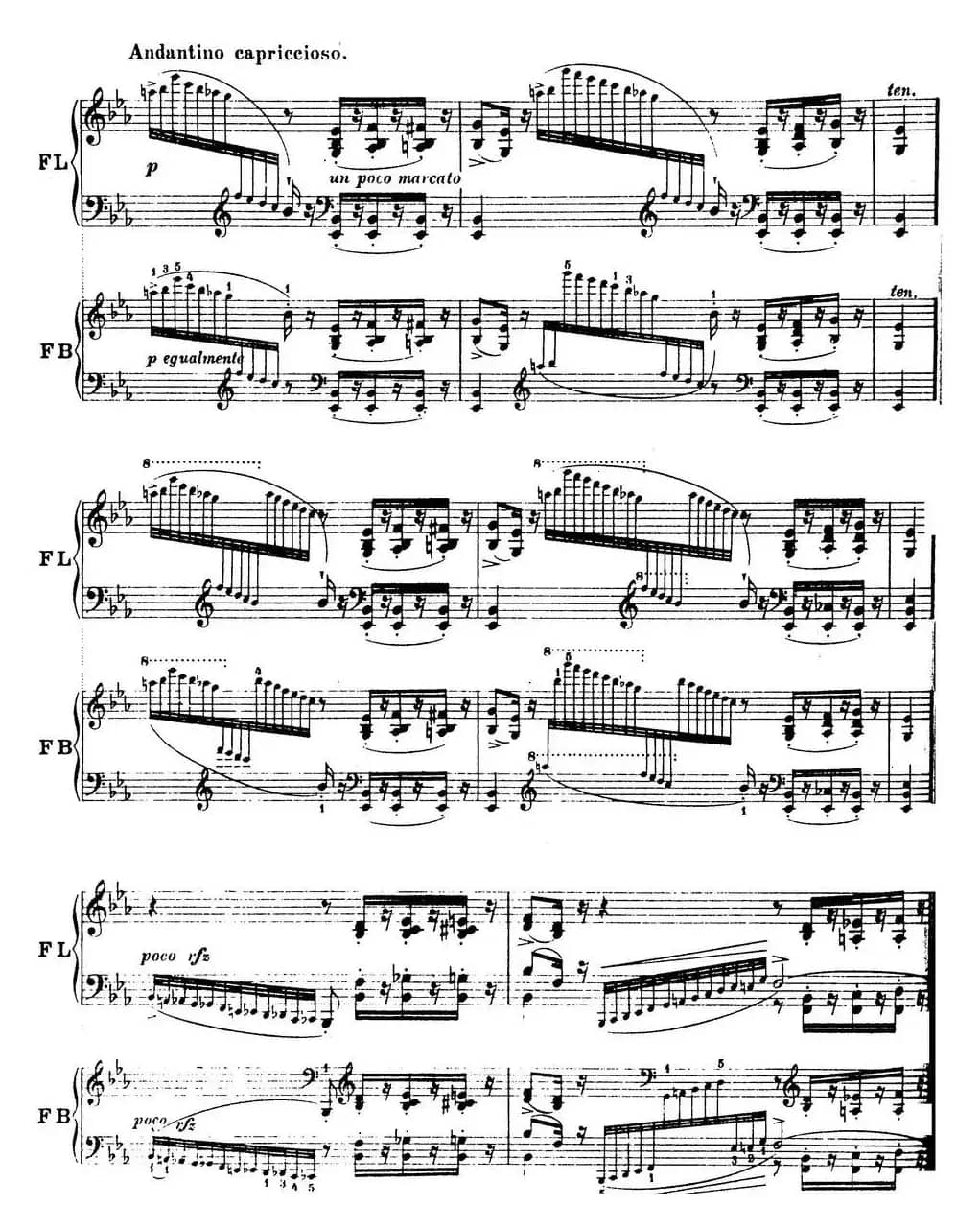 6首帕格尼尼大练习曲（Andantino capriccioso）