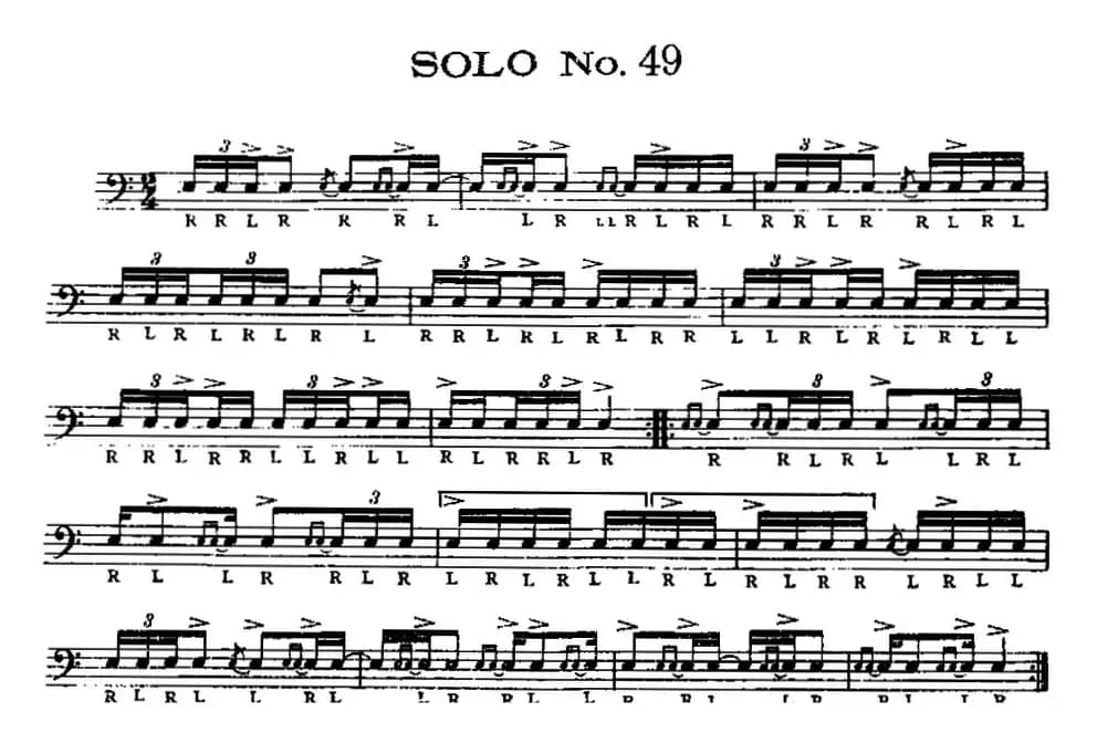 美国军鼓 SOLO No.46-50（爵士鼓谱）