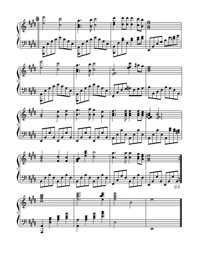 同一首歌（混声合唱钢琴伴奏谱）