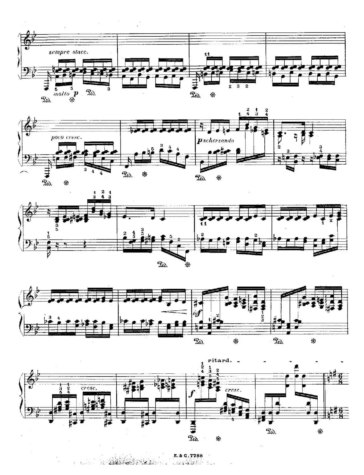 12 Etudes For The Left Hand Op.92 No.5（12首为左手而作的钢琴练习曲）