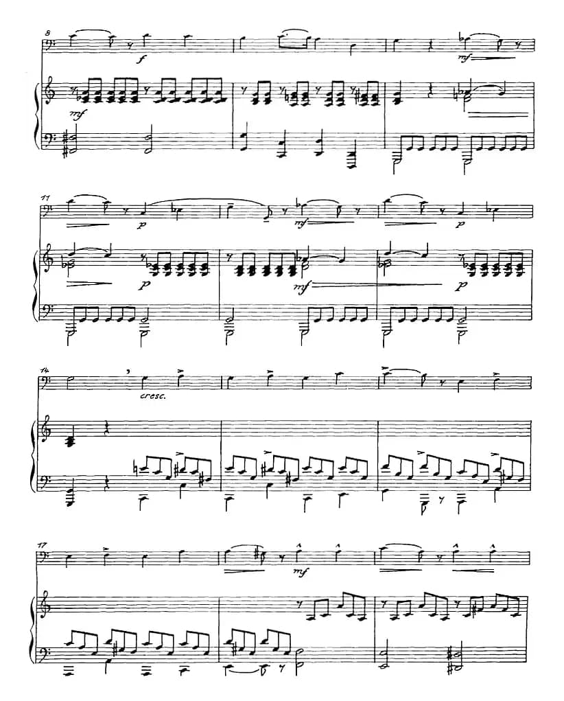 根据朱塞佩·孔科涅作品改编的四首旋律练习曲（长号+钢琴伴奏）