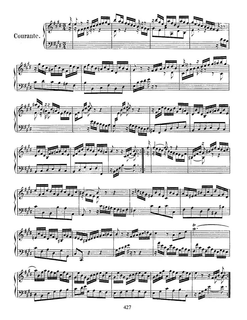 法国组曲之六：E大调 