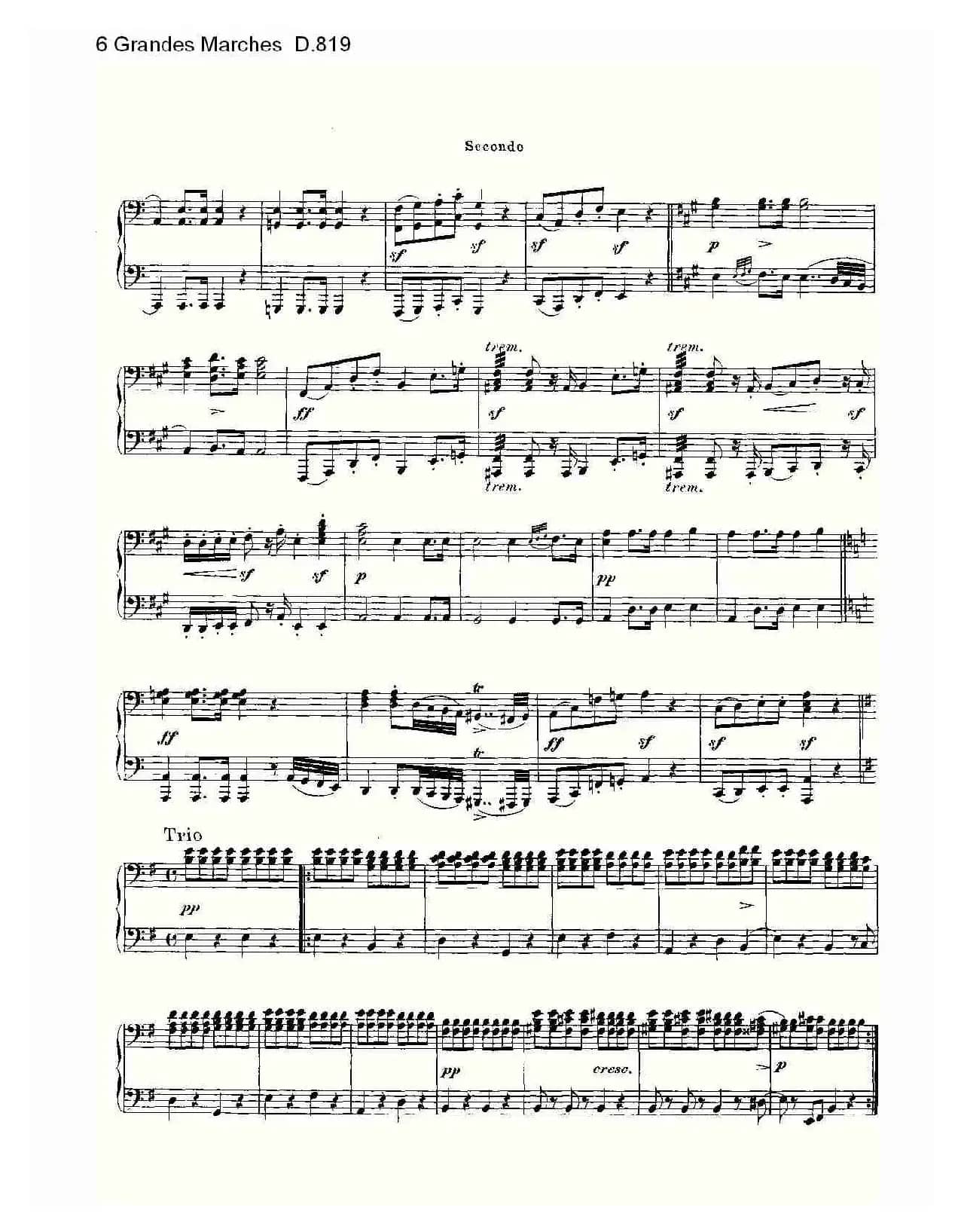 6 Grandes Marches D.819（6 贵族进行曲 D.819）