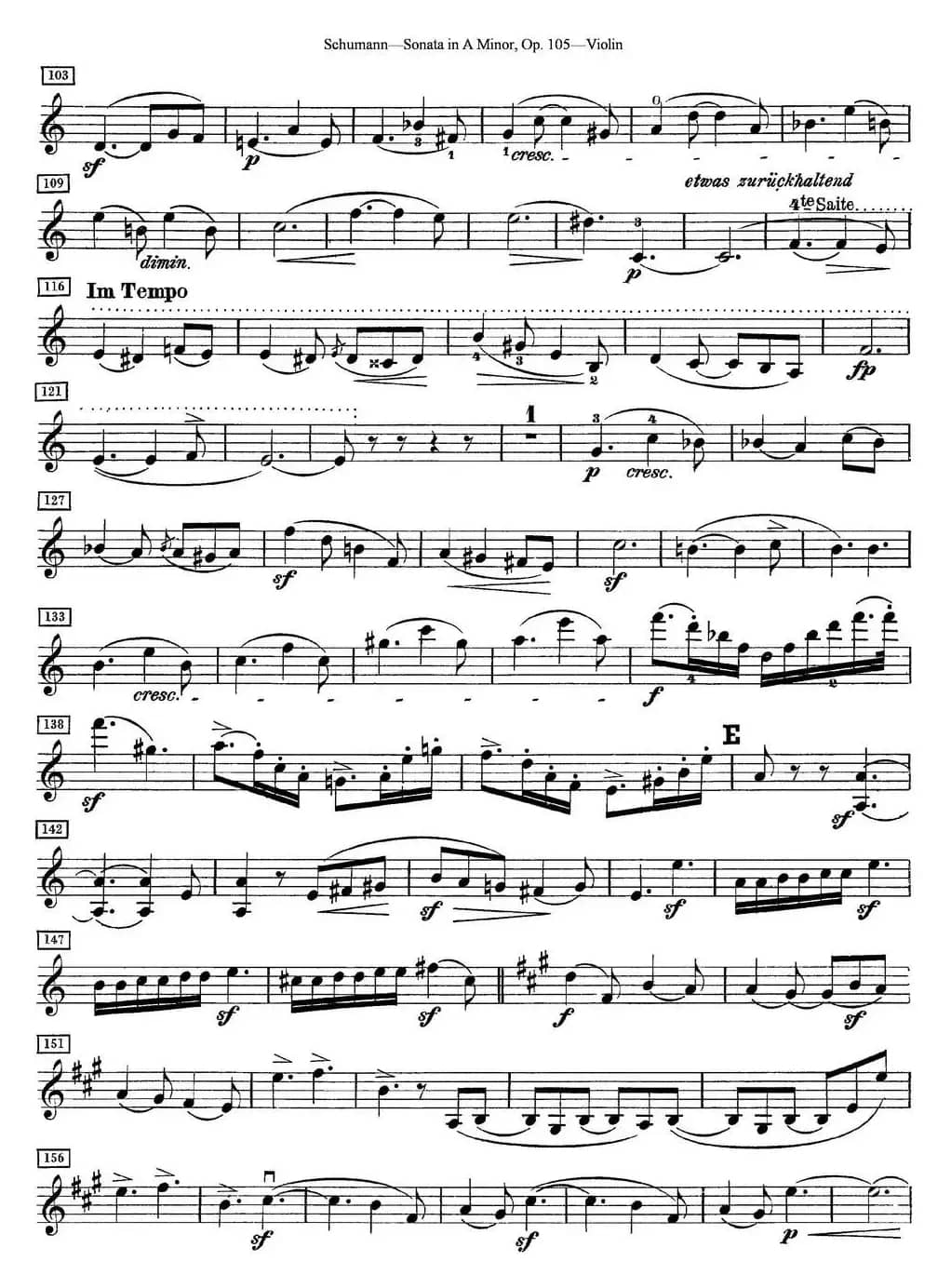 Violin Sonata in A minor Op.105