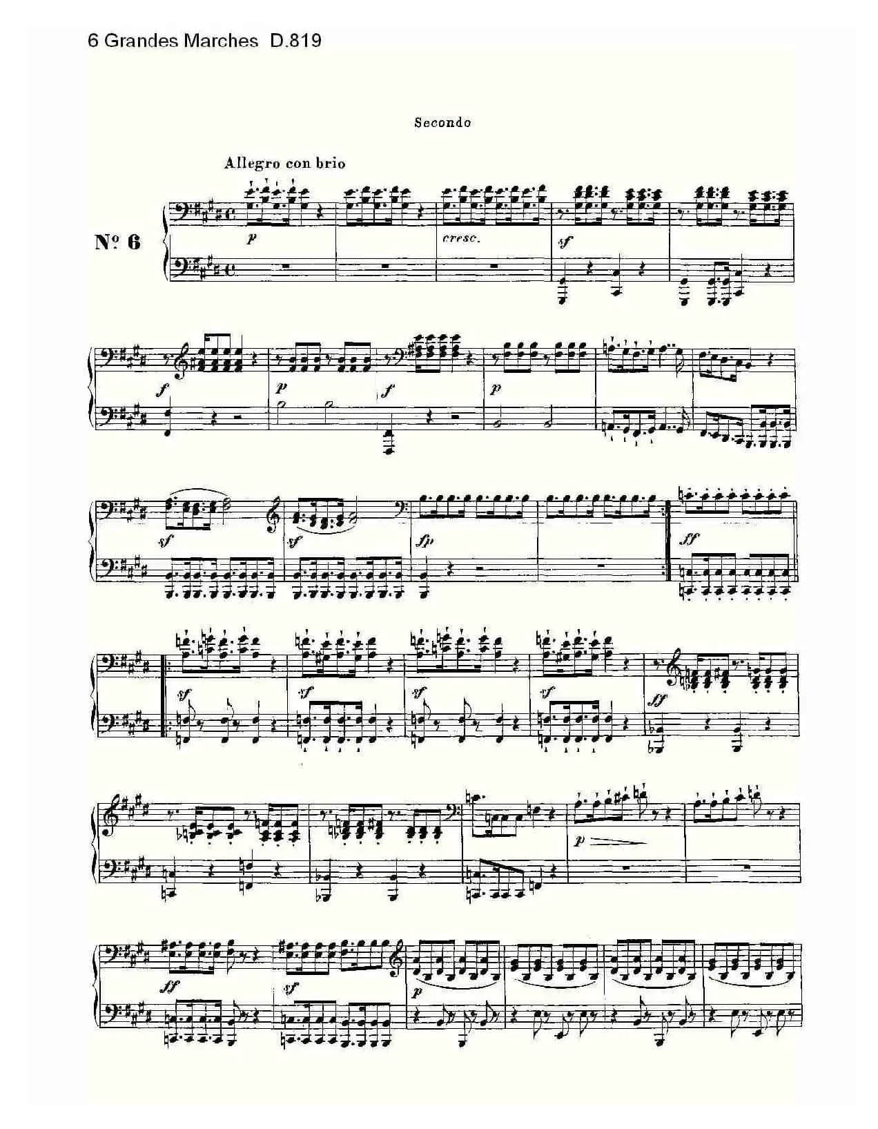 6 Grandes Marches D.819（6 贵族进行曲 D.819）
