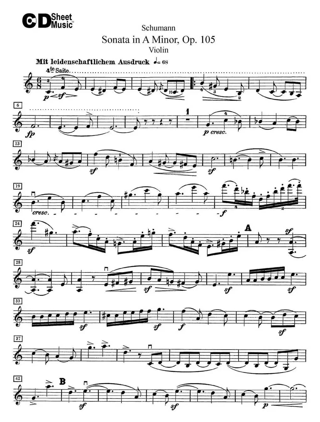 Violin Sonata in A minor Op.105