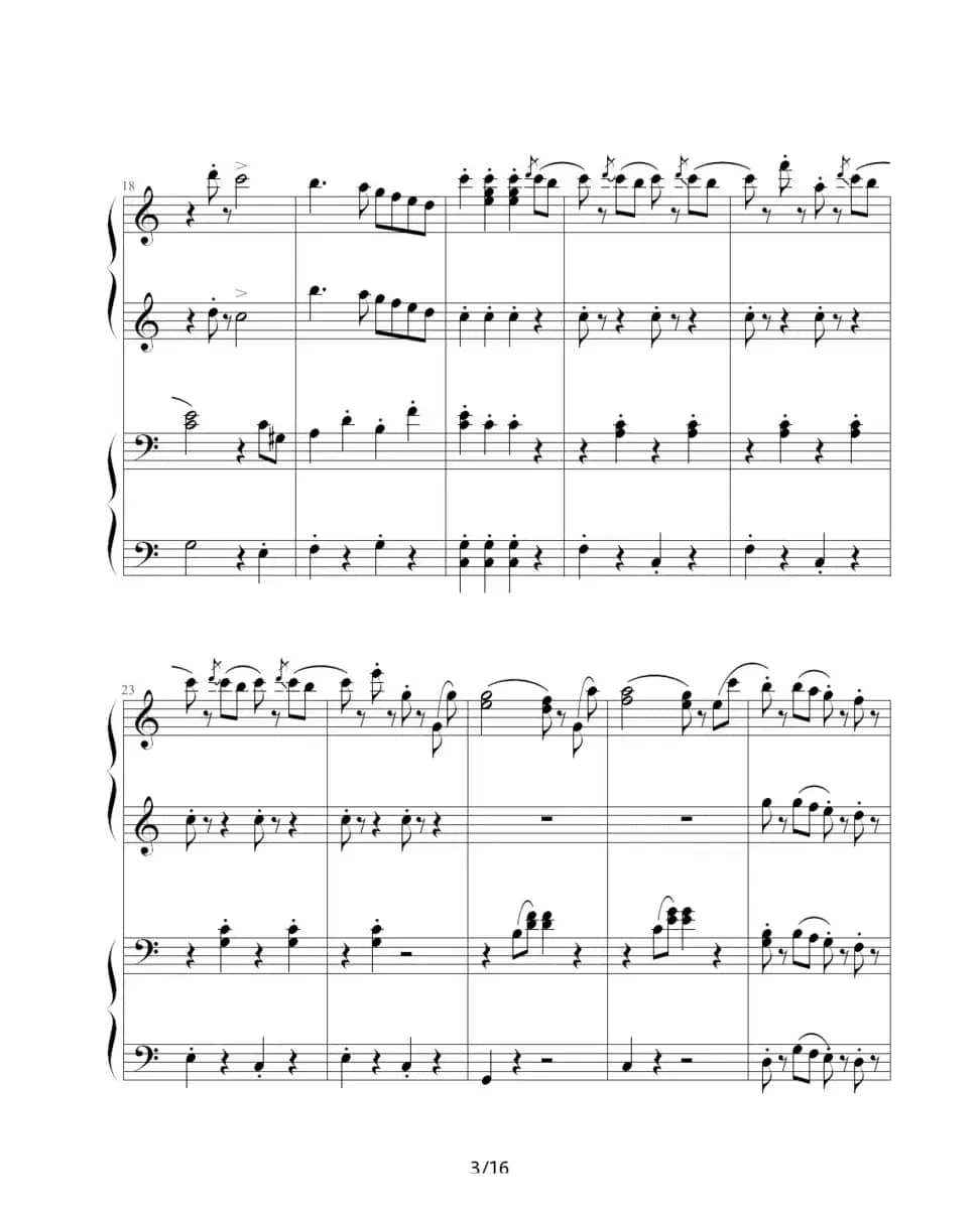 拉德斯基进行曲（双钢琴合奏）