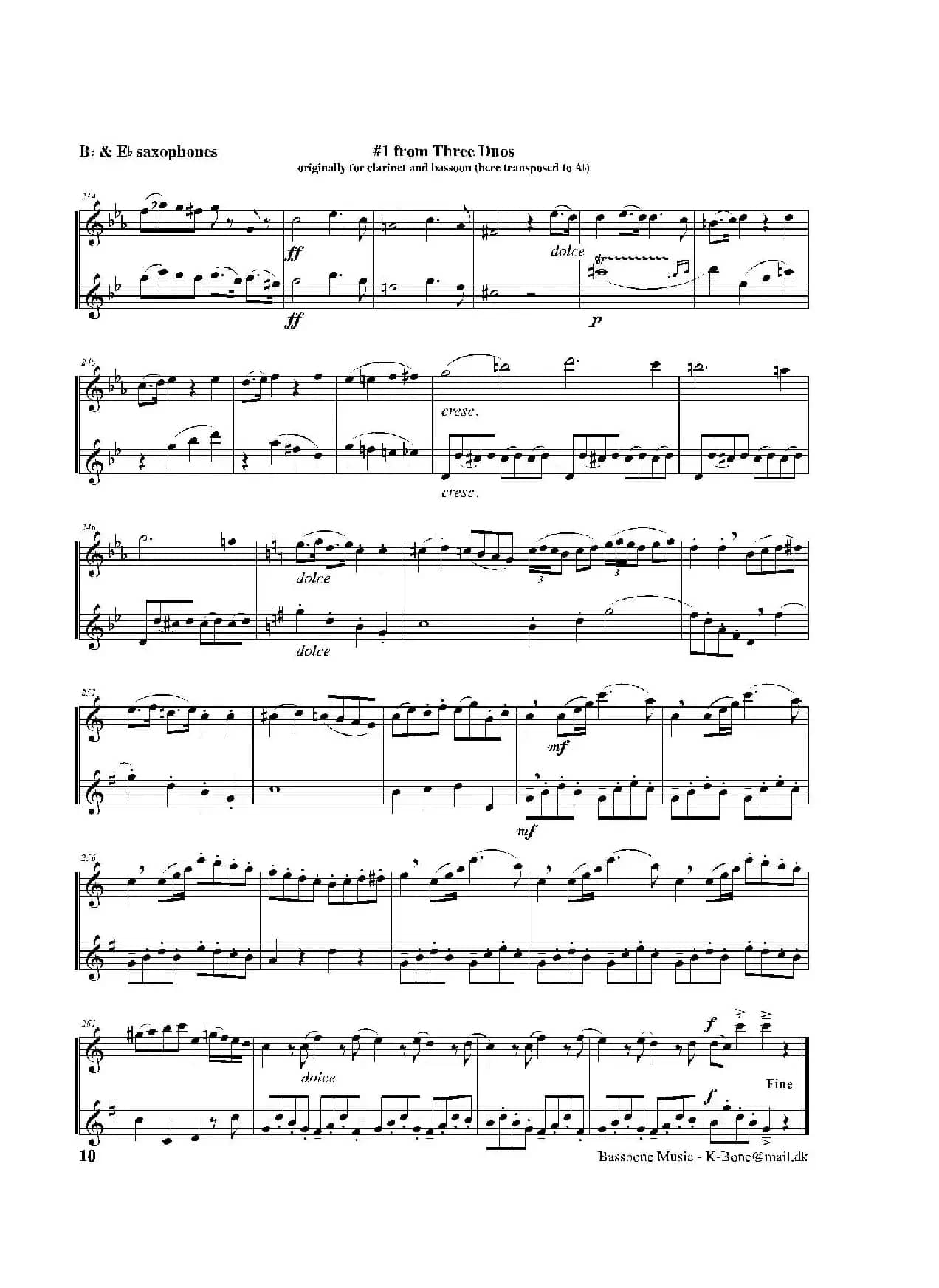 C大调二重奏—1（3首二重奏之一）