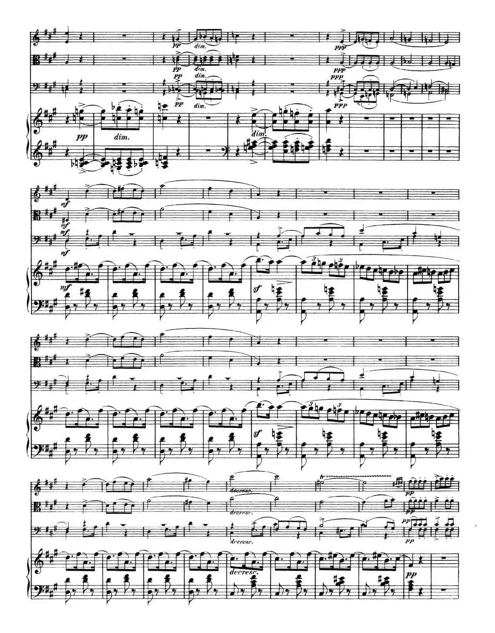 A大调鳟鱼五重奏（P31—40）（弦乐+钢琴）