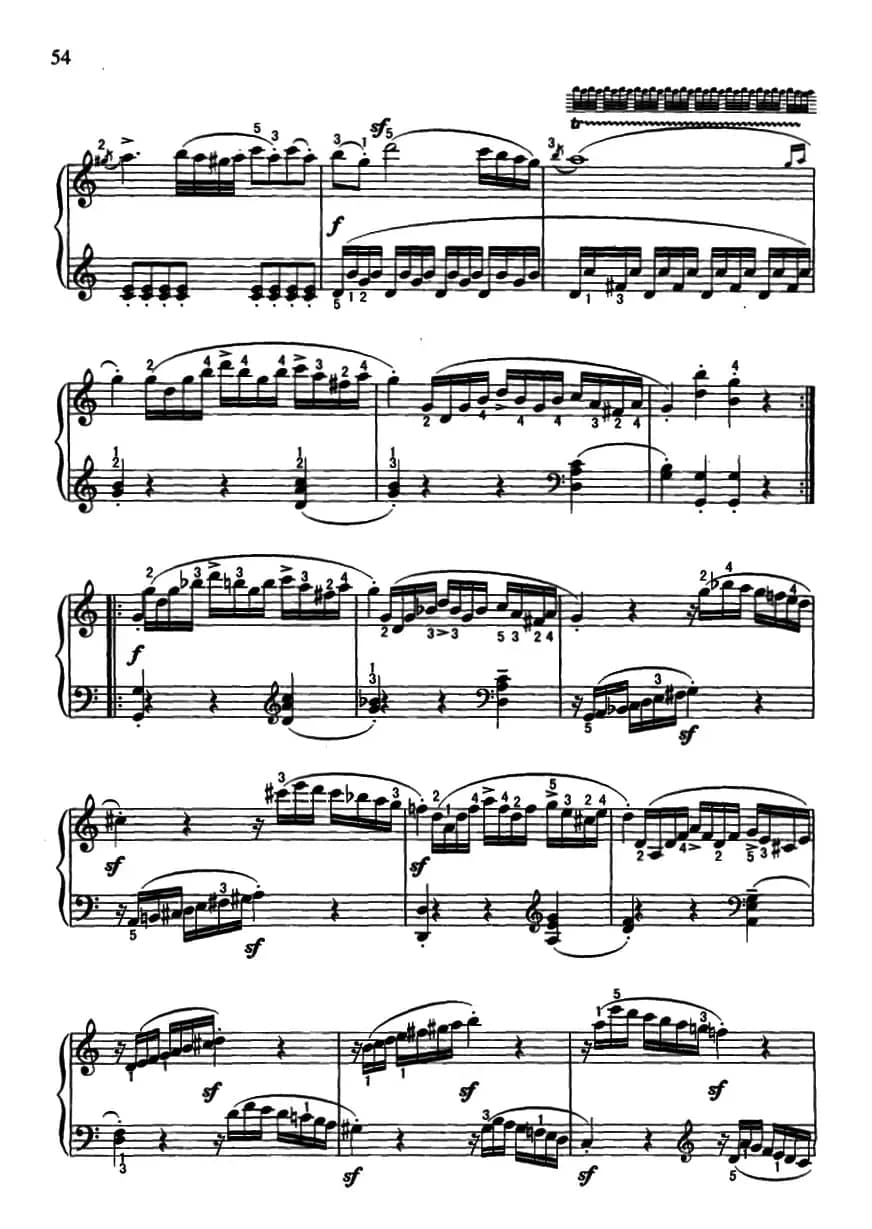 C大调小奏鸣曲第一乐章（莫扎特作曲版）