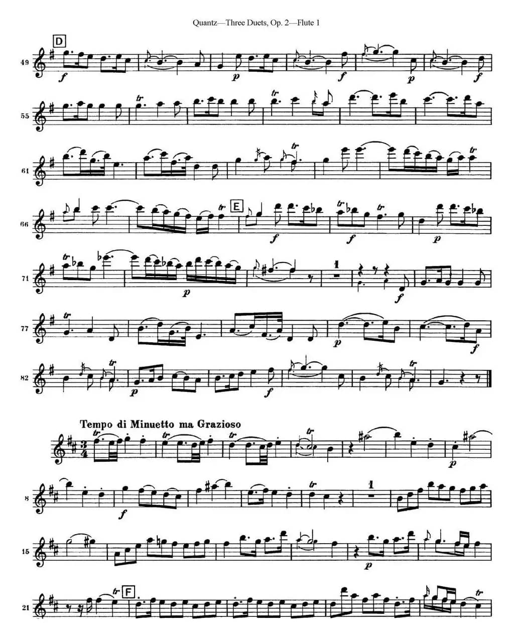 匡茨G大调长笛二重奏Op.2——Flute 1（No.3）