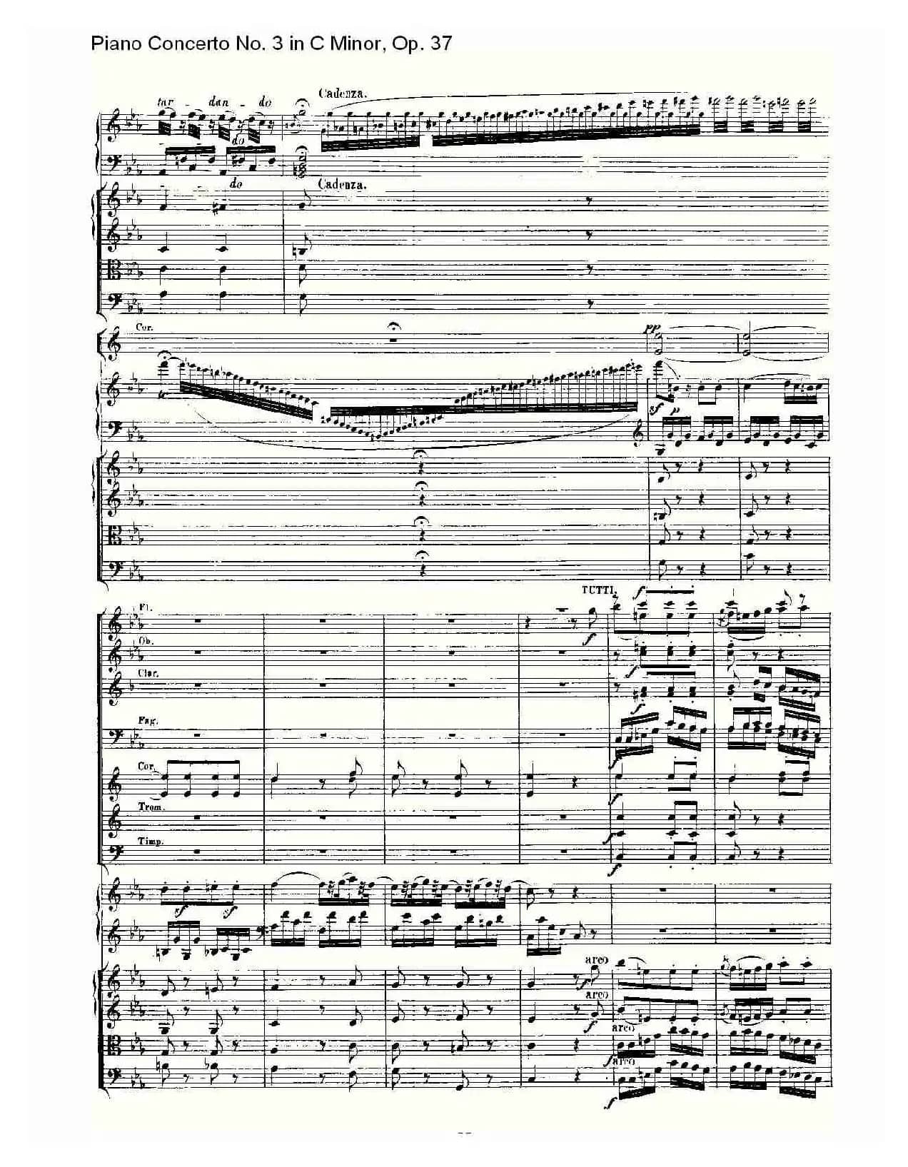 C小调钢琴第三协奏曲 Op.37  第三乐章