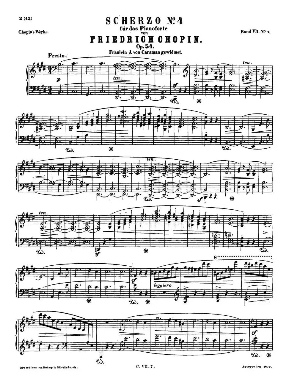 E大调钢琴谐谑曲Op.54(第四号)