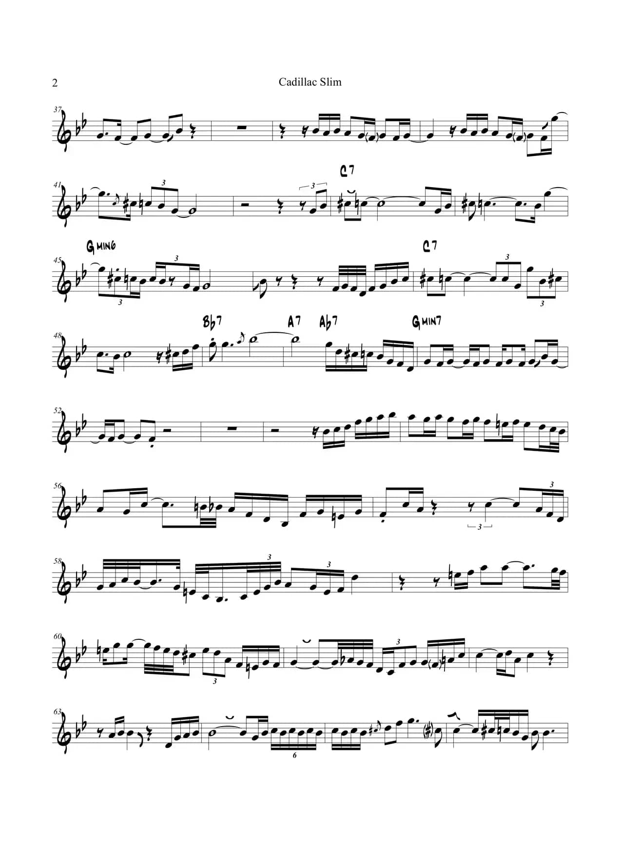 Cadillac Slim Rick Braun Trumpet（Trumpet in Bb）