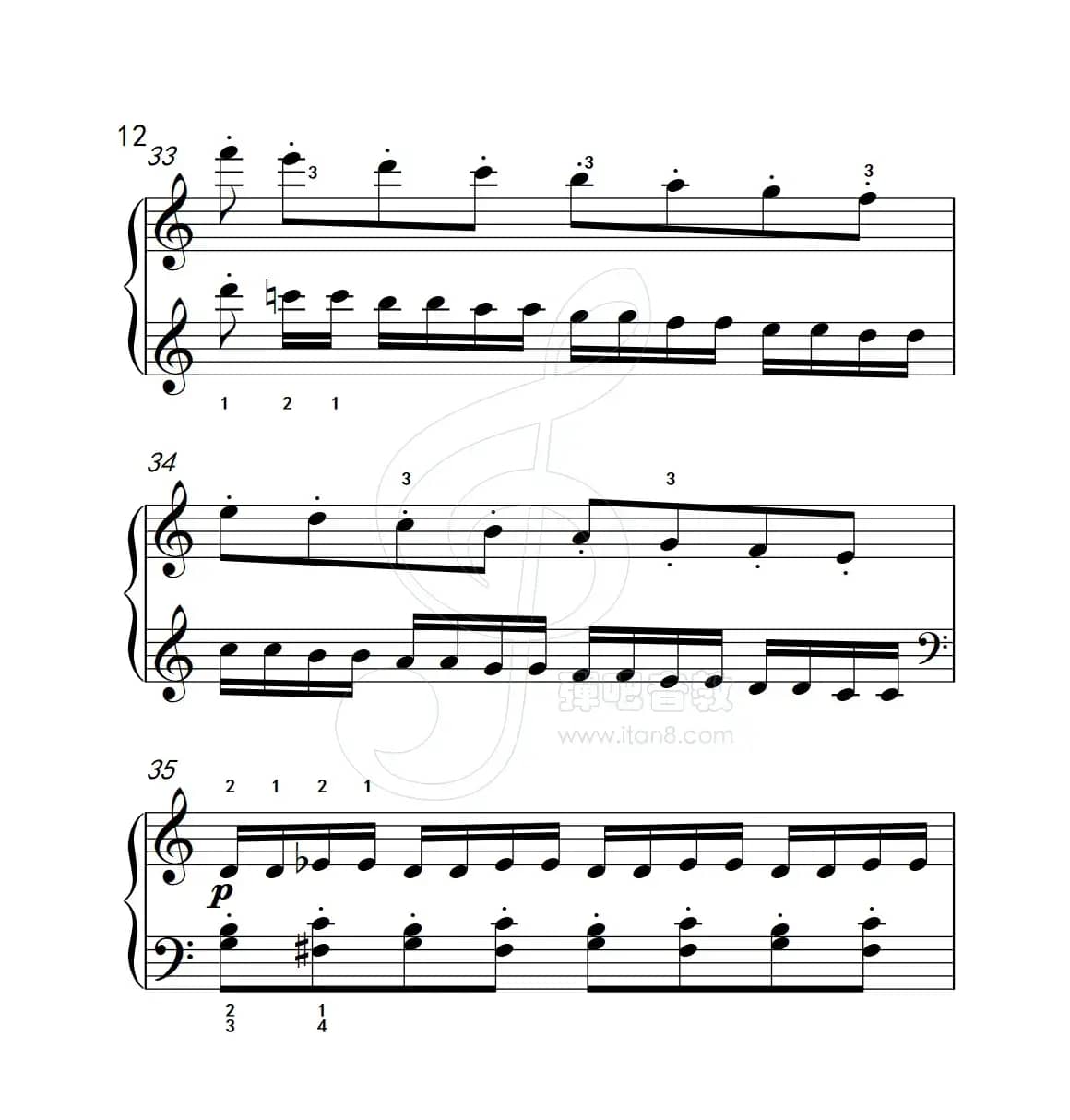 练习曲 12（克拉莫钢琴练习曲60首）