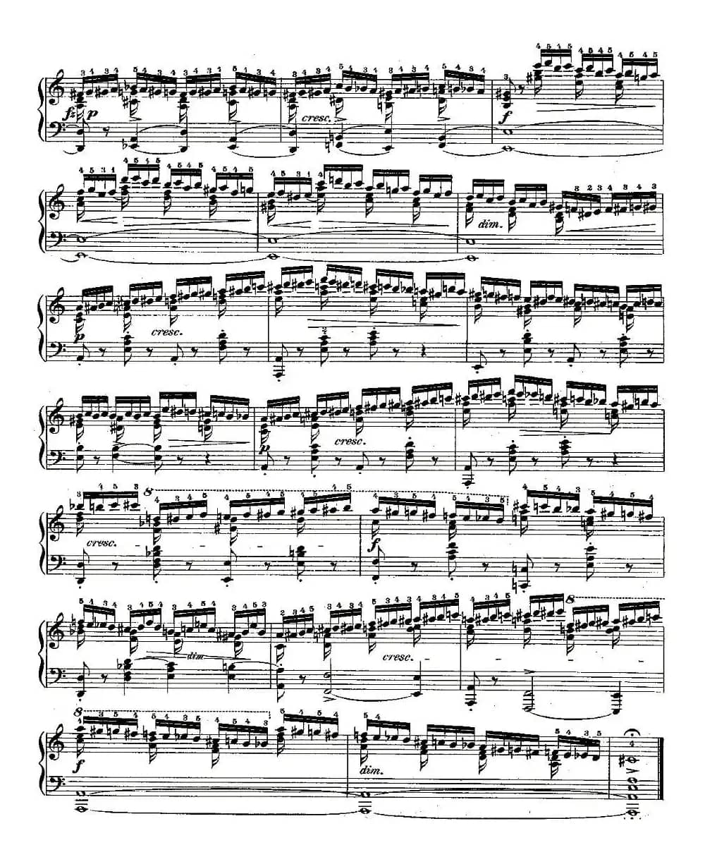 肖邦钢琴练习曲，Op.10之二