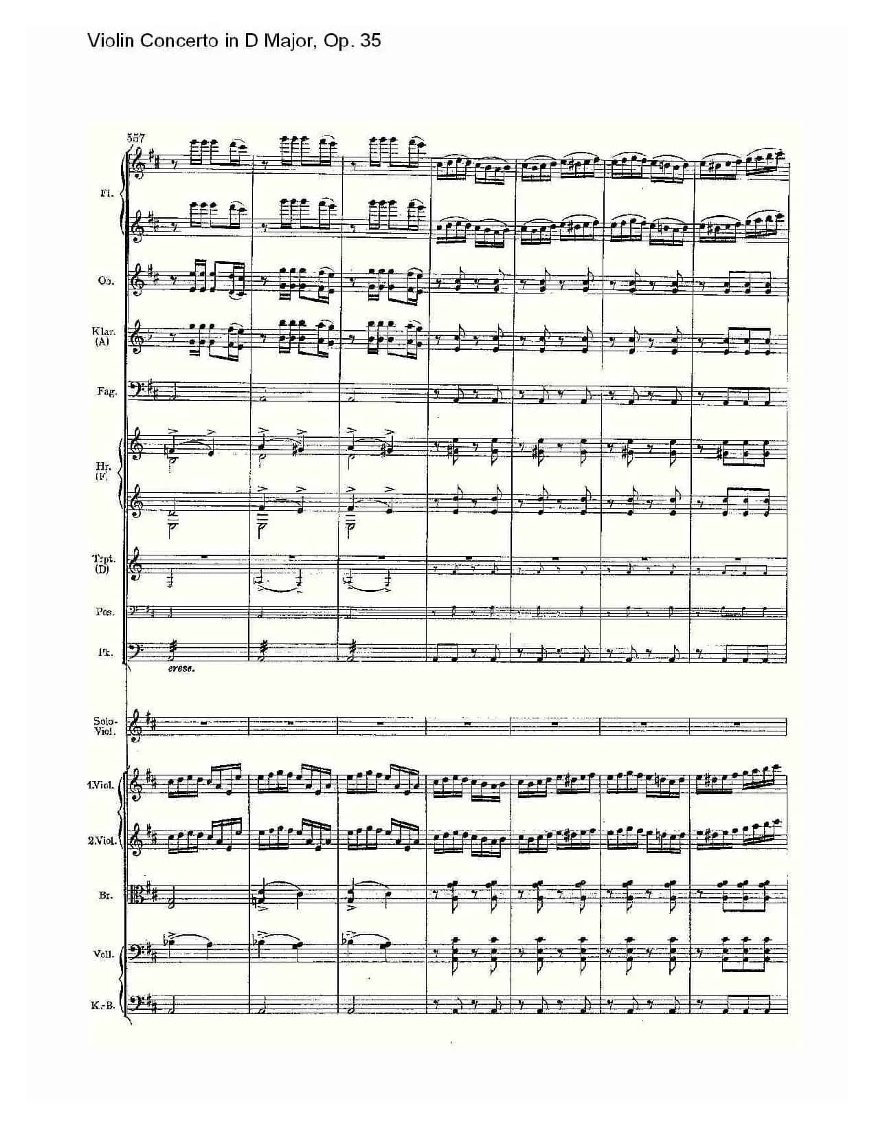 D大调小提琴协奏曲, Op.35第三乐章（一）