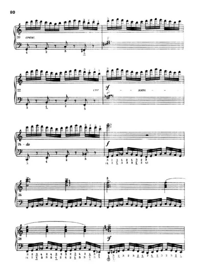 《车尔尼手风琴练习曲集》第Ⅲ册（P75—97）