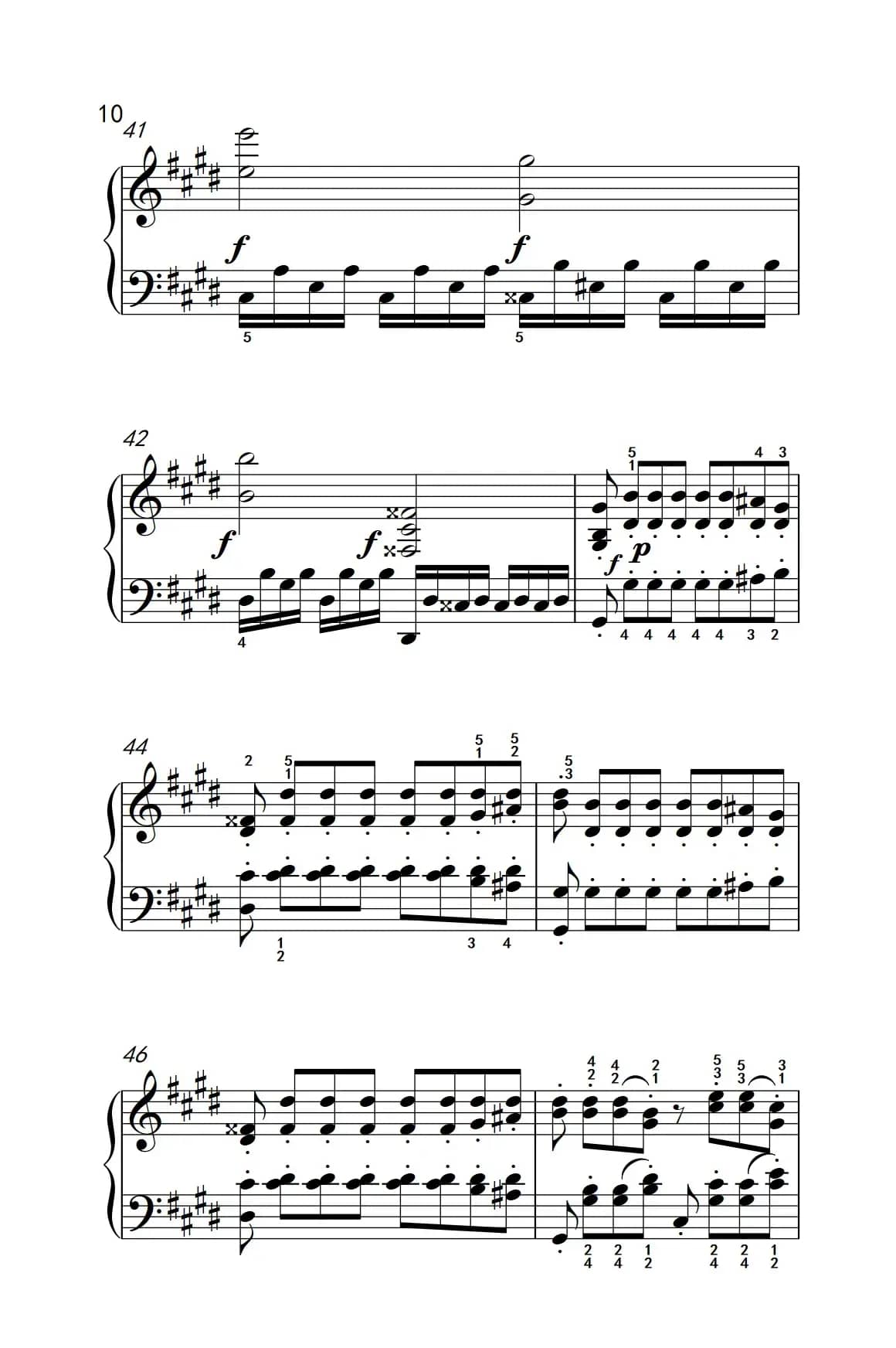 第十四号钢琴奏鸣曲（月光） 激动的急板