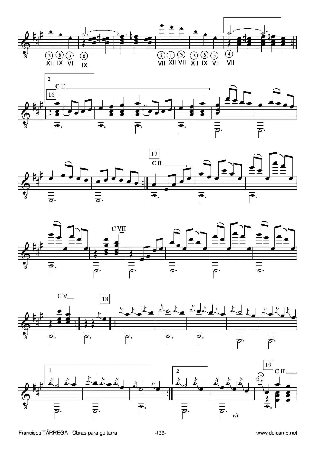 《塔雷加作品全集》第7部分（古典吉他）