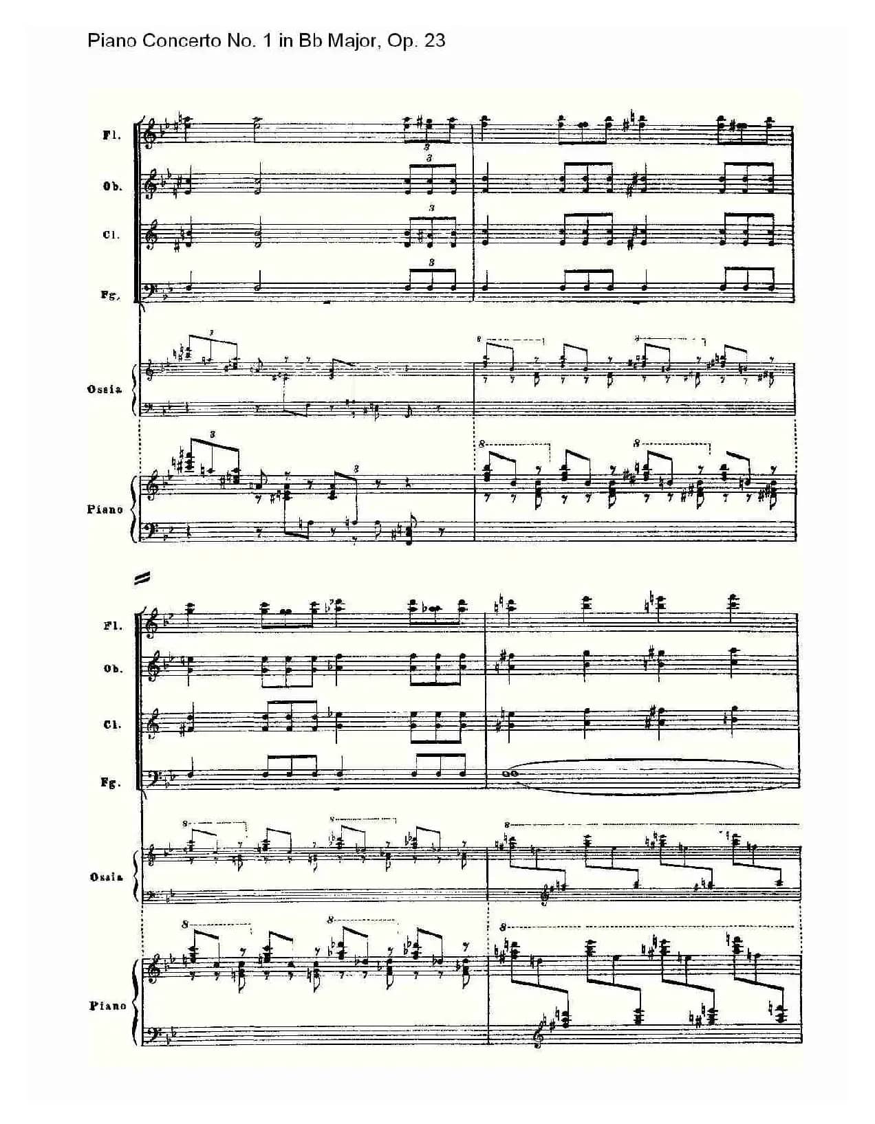 Bb大调第一钢琴协奏曲,Op.23第一乐章第二部（一）