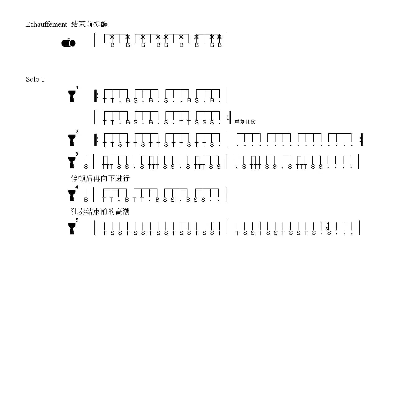Lolo（非洲手鼓谱）