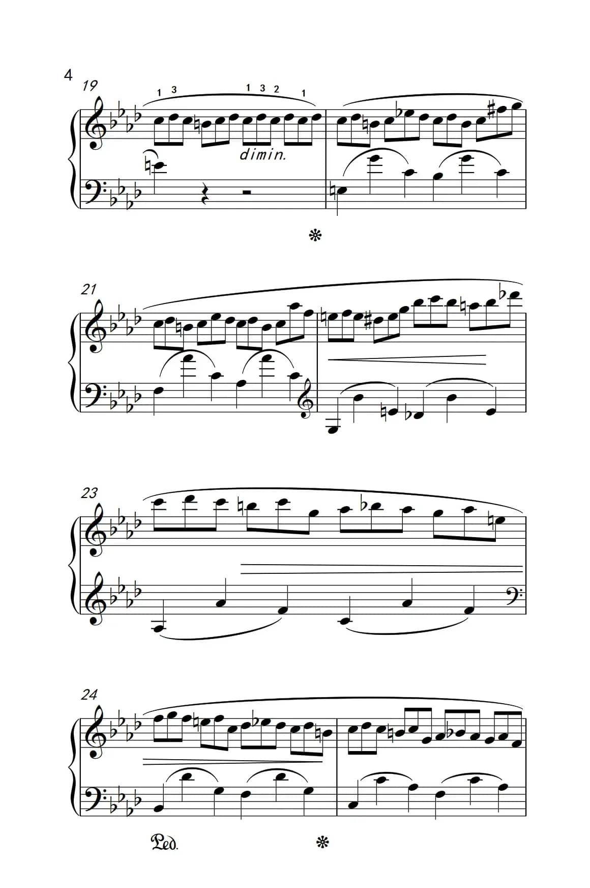 第九级1.练习曲 Op.25 No.2（中央音乐学院 钢琴（业余）考级教程 7-9级）