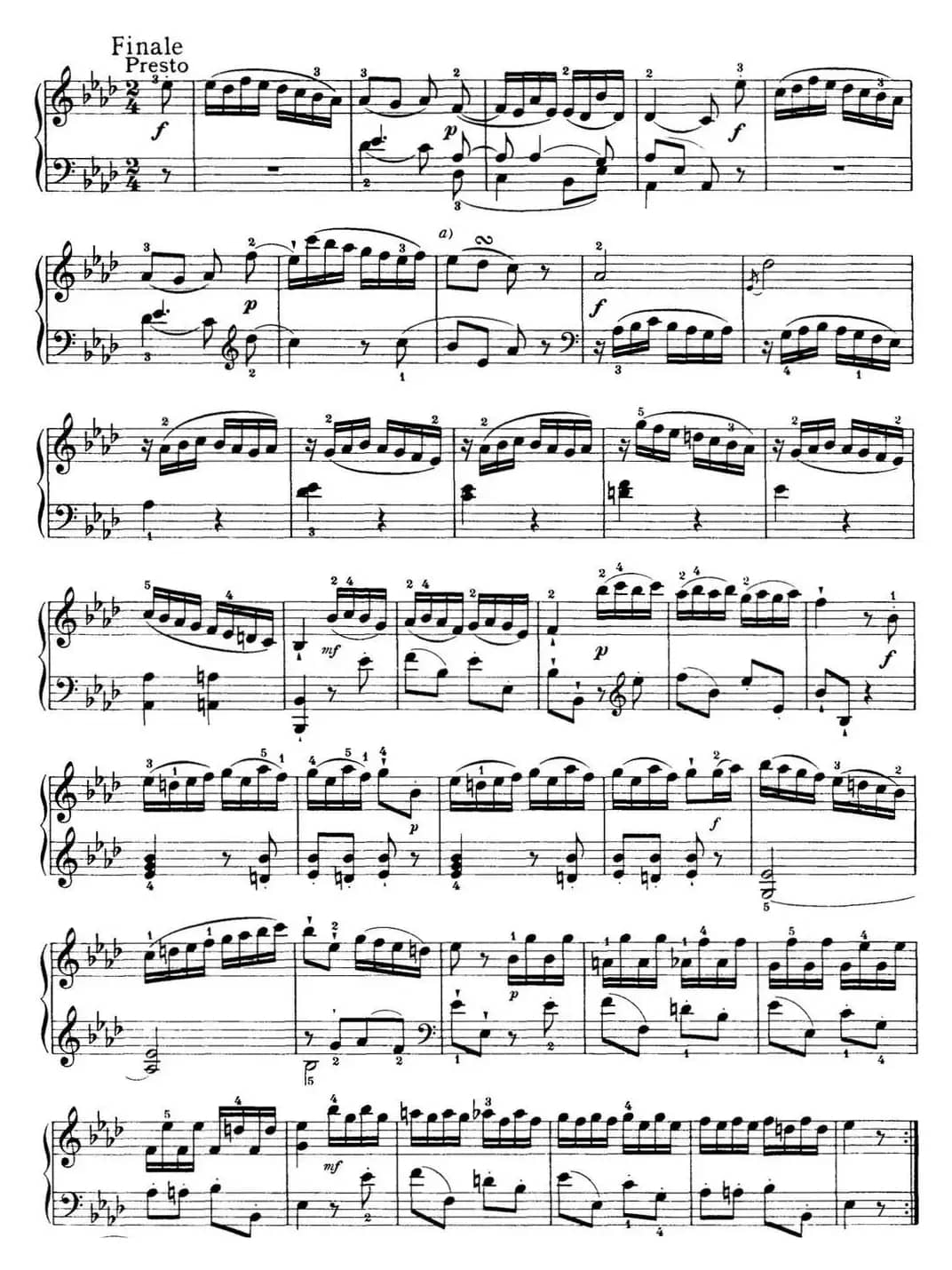 海顿 钢琴奏鸣曲 Hob XVI 46 Divertimento Ab major