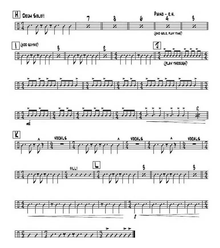 架子鼓谱：Rock - Platt Opus