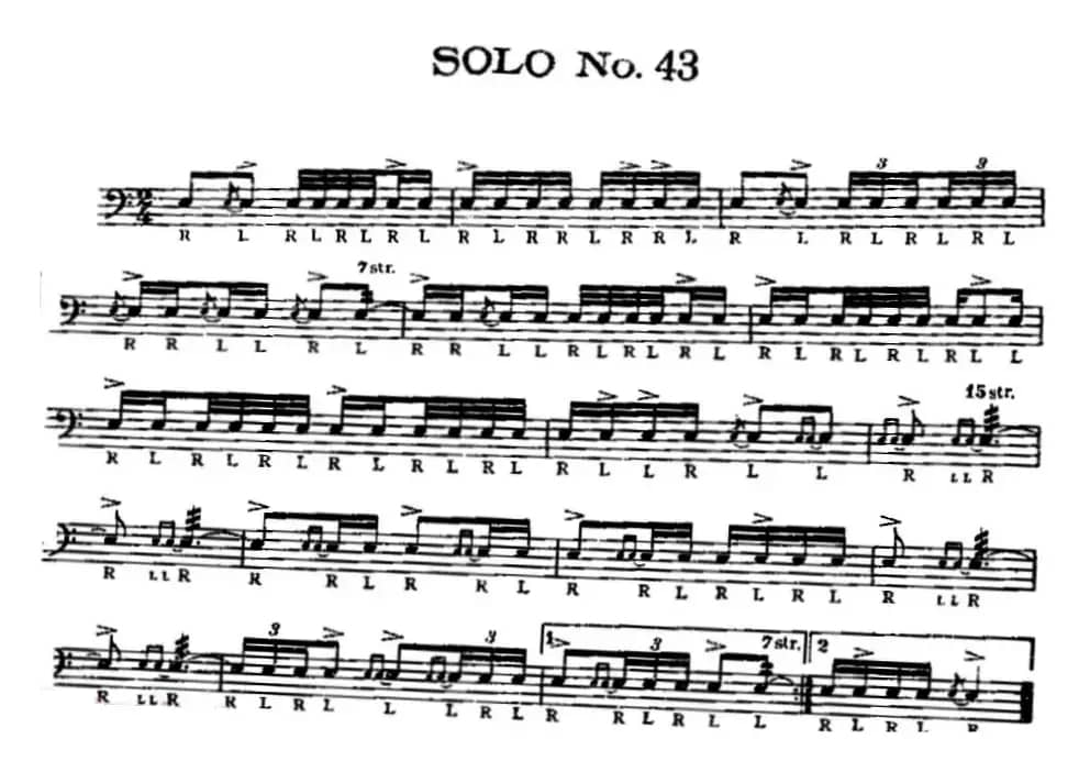 美国军鼓 SOLO No.41-45（爵士鼓谱）