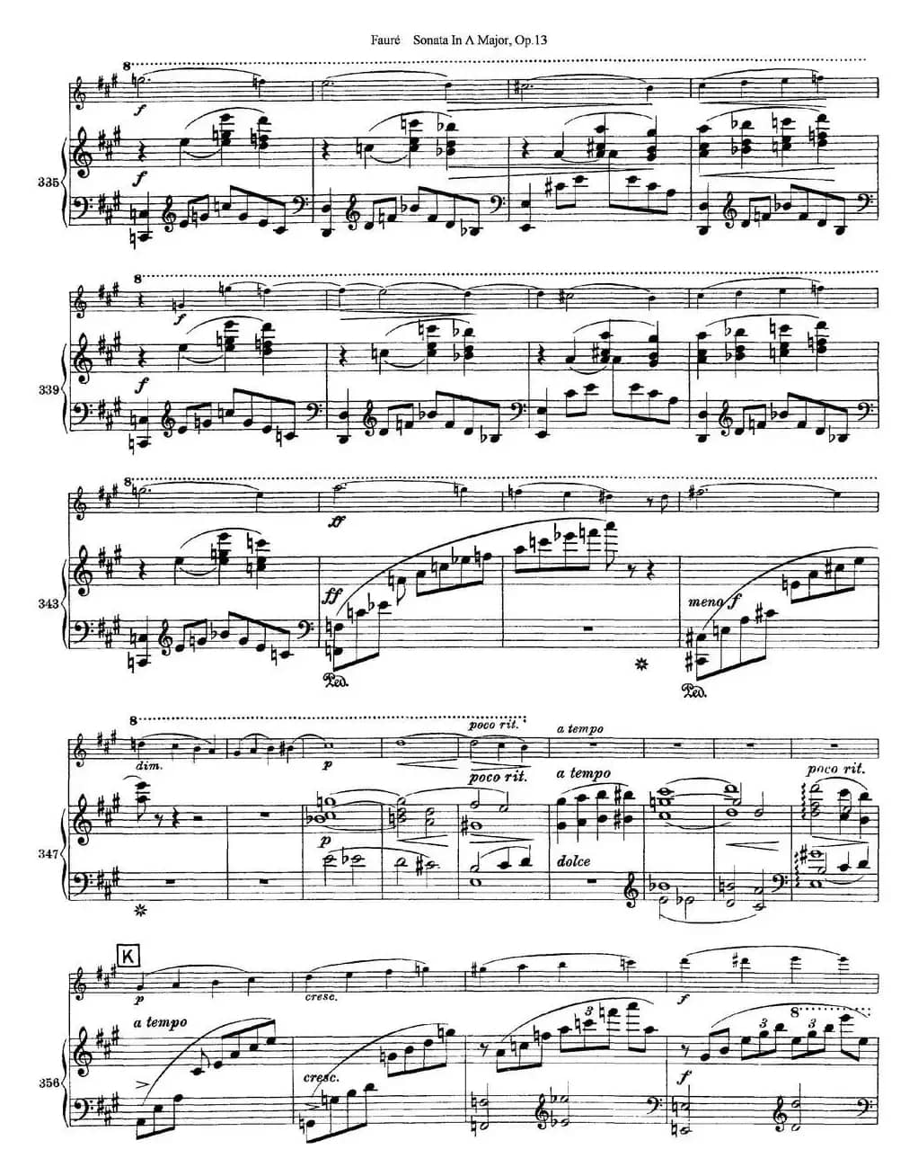 Violin Sonata No.1 Op.13（小提琴+钢琴伴奏）