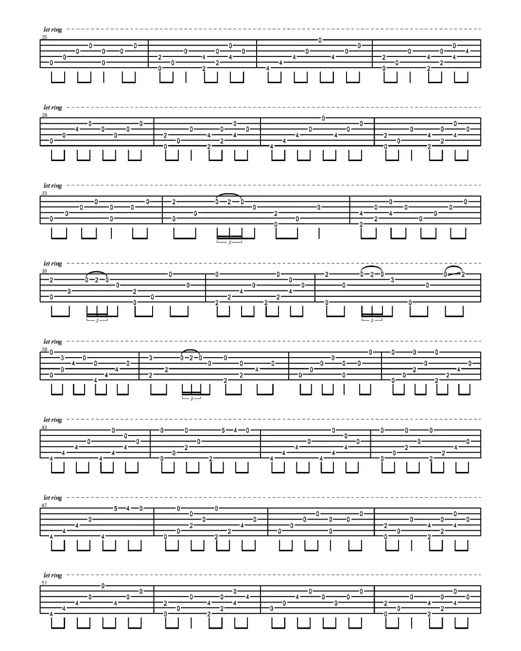 流行云（岸部真明指弹吉他谱）