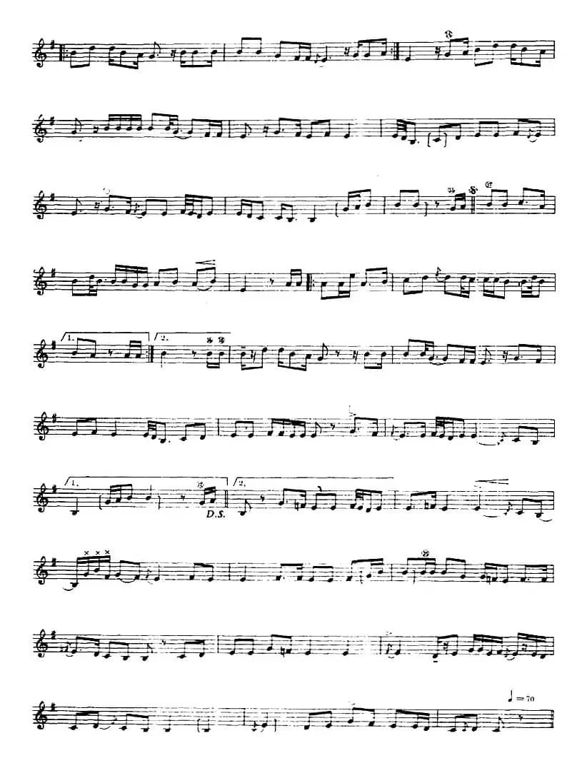 十二木卡姆：Ⅷ 乌夏克木卡姆 390——400（主旋律谱）