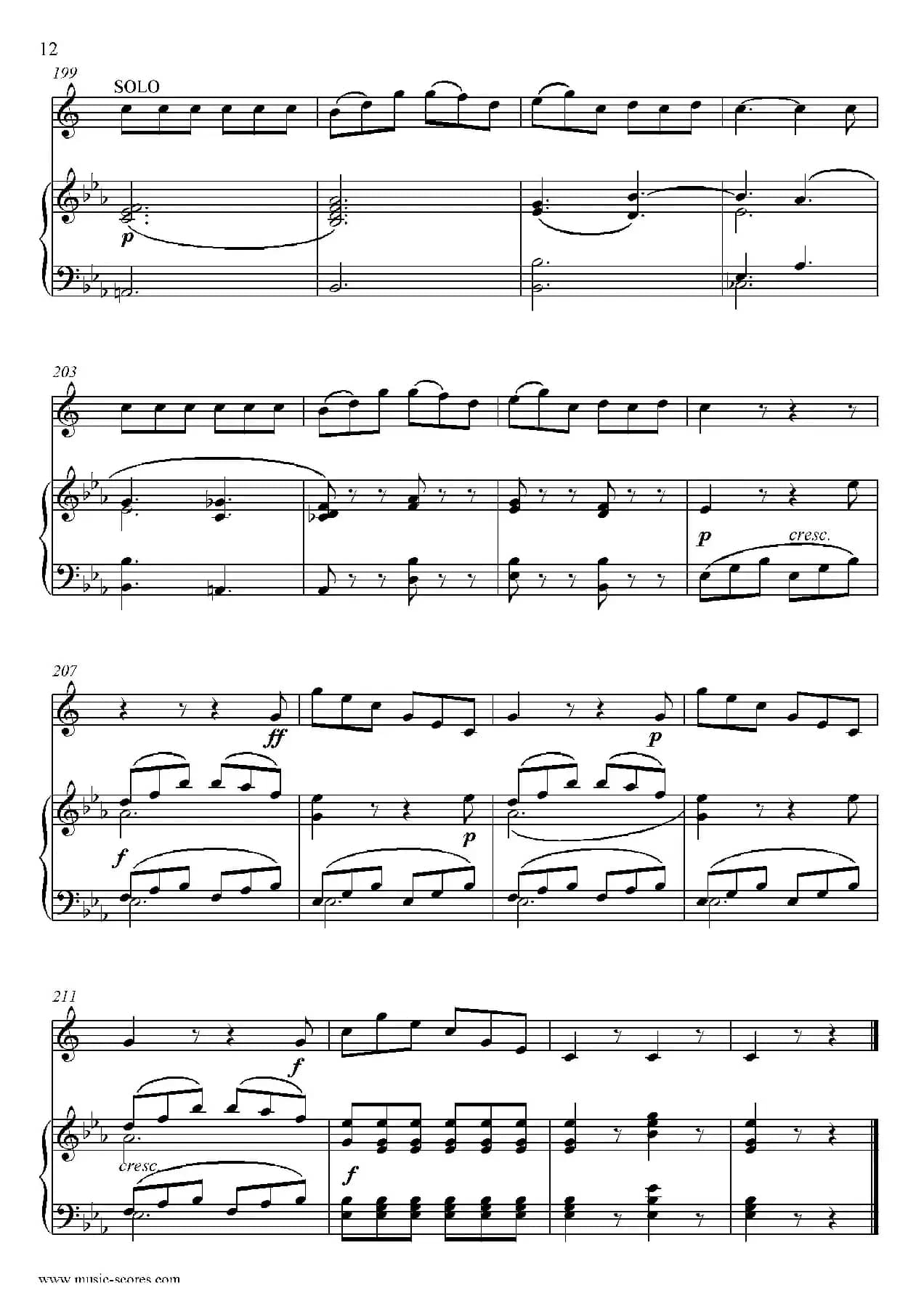 Mozart：Concerto KV495 No.4-3st Rondo 回旋曲（上低音萨克斯+钢琴伴奏）