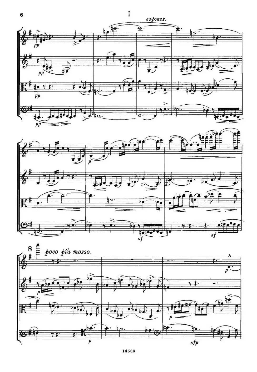 QUARTET Op.83（第一部分）（弦乐四重奏）