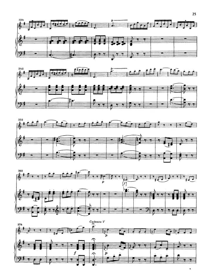 第三协奏曲第三乐章 G大调 Op.216（小提琴和钢琴）