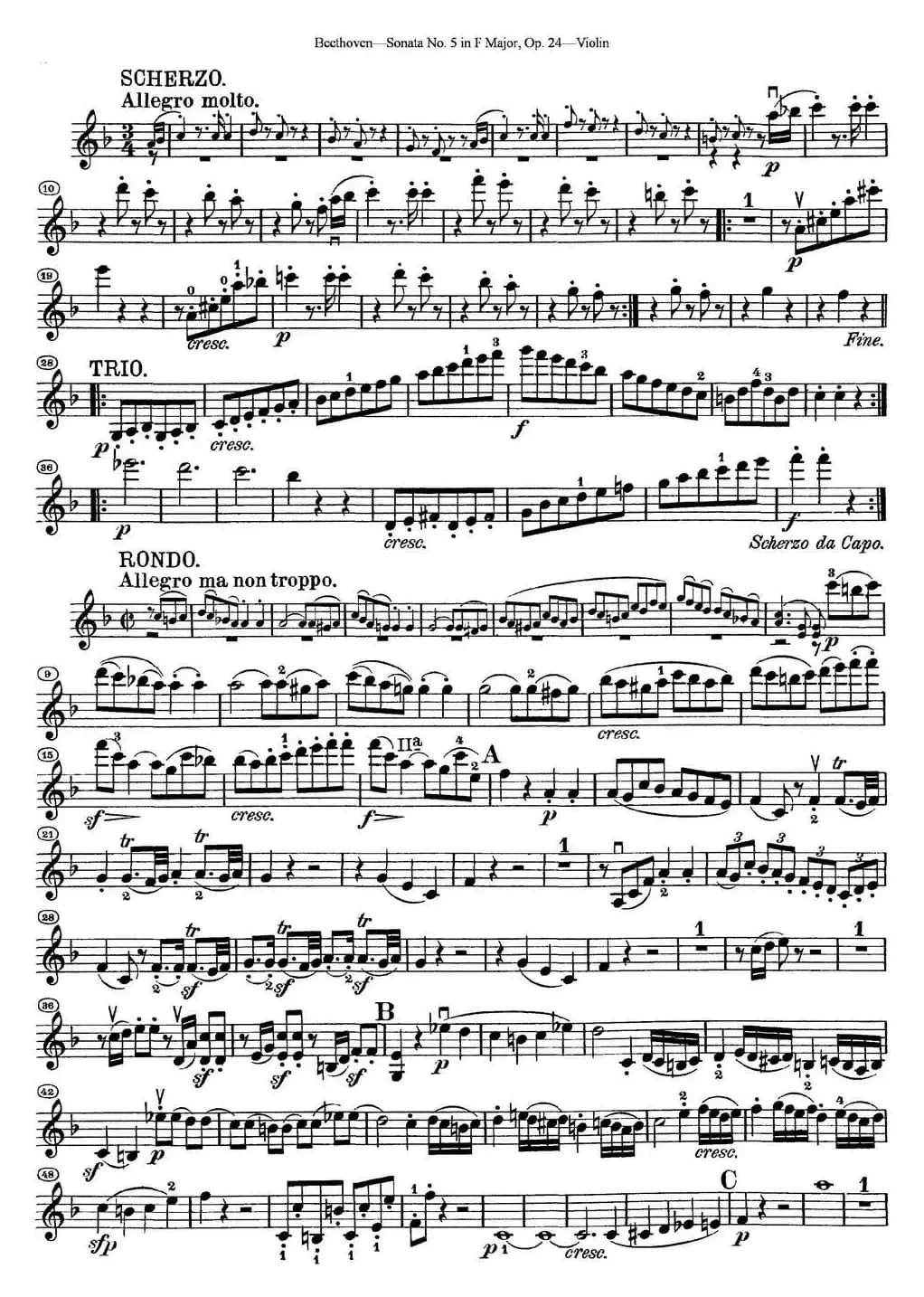 Violin Sonata No.5 in F Major Op.24