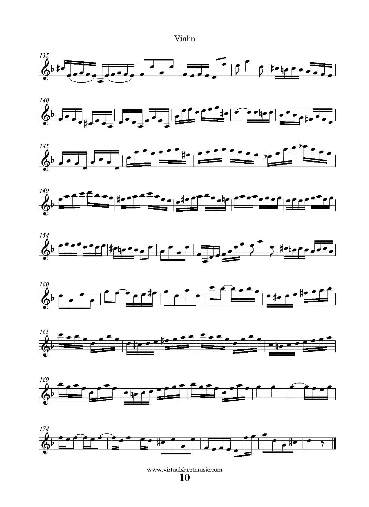 Concerto in D minor（小提琴分谱）